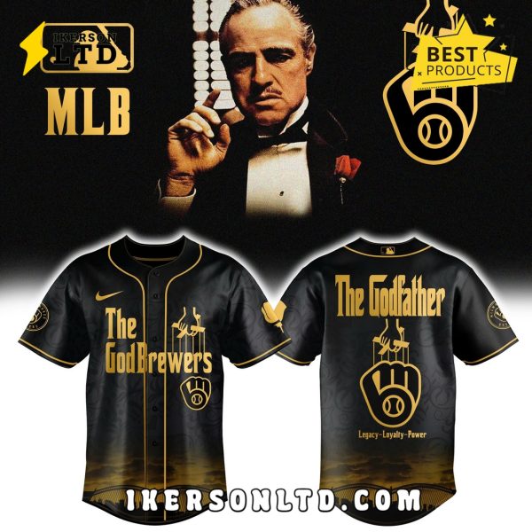 Milwaukee Brewers x The Godfather Gold Baseball Jersey