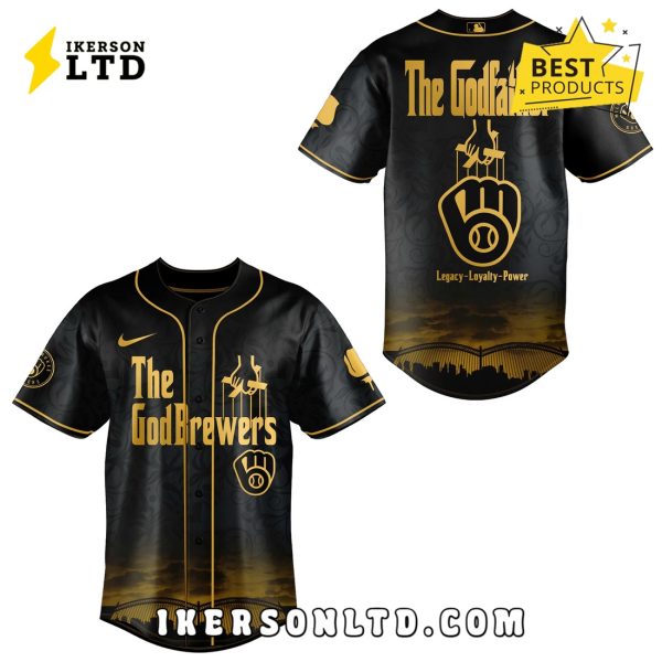 Milwaukee Brewers x The Godfather Gold Baseball Jersey