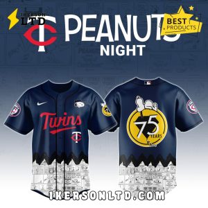 Minnesota Twins x Peanuts Night Baseball Jersey 2025