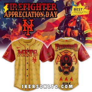 New York Mets 2025 Firefighter Appreciation Baseball Jersey