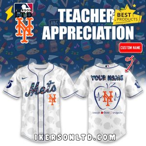 New York Mets 2025 Teacher Appreciation White Baseball Jersey