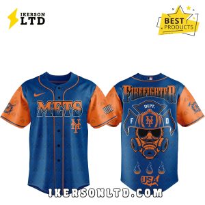 New York Mets Firefighter Appreciation Day Baseball Jersey