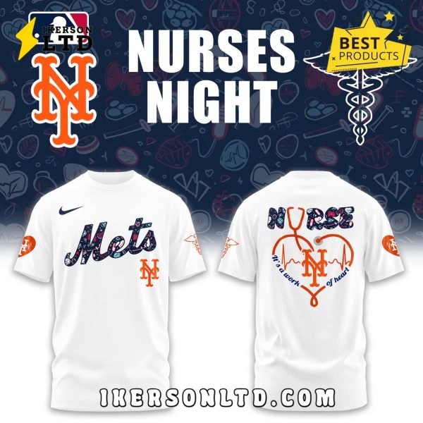 New York Mets Nurses Night 2025 White Hoodie