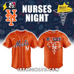 New York Mets Nurses Night Orange Baseball Jersey
