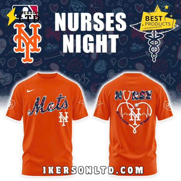 New York Mets Nurses Night Orange Hoodie