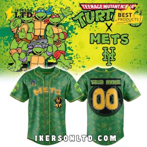 New York Mets Turtle Powered RI Comic Baseball Jersey