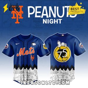 New York Mets x Peanuts Night Baseball Jersey 2025