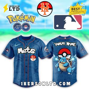New York Mets x Pokemon Go Blastoise Baseball Jersey