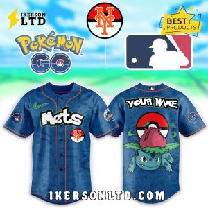 New York Mets x Pokemon Go Bulbasaur Baseball Jersey