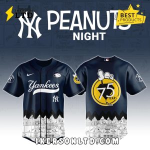 New York Yankees x Peanuts Night Baseball Jersey 2025