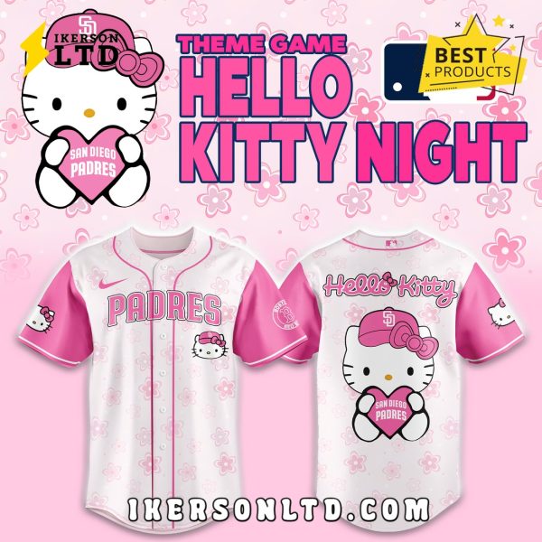 San Diego Padres x Hello Kitty Night Pink Baseball Jersey