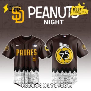San Diego Padres x Peanuts Night Baseball Jersey 2025