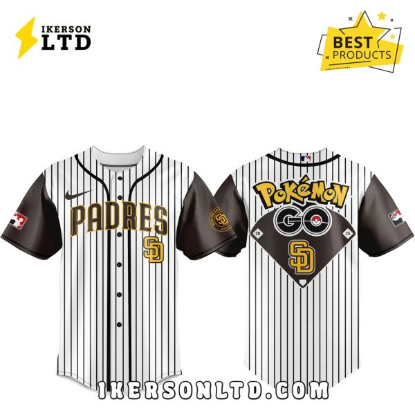 San Diego Padres x Pokemon Go Night Baseball Jersey