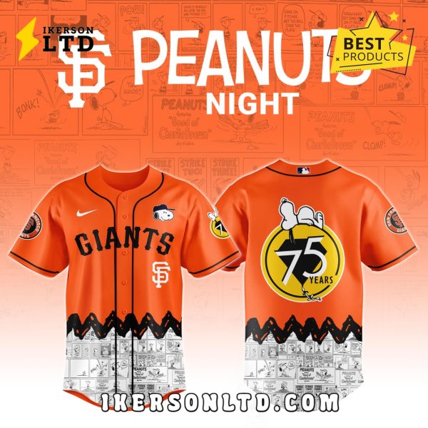San Francisco Giants x Peanuts Night Baseball Jersey 2025