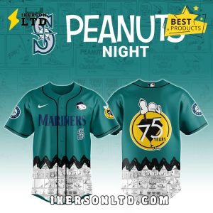 Seattle Mariners x Peanuts Night Baseball Jersey 2025