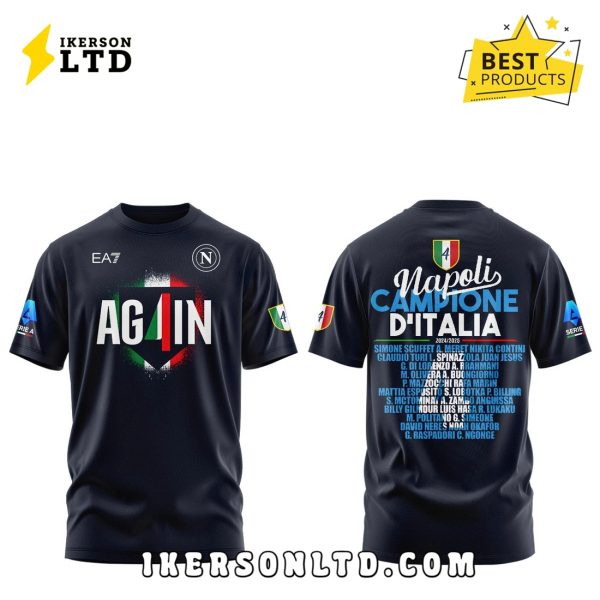 SSC Napoli Campioni d’Italia 2024 2025 Black Hoodie