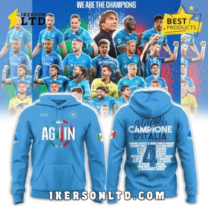 SSC Napoli Campioni d’Italia 2024 2025 Blue Hoodie