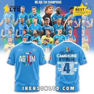 SSC Napoli Campioni d’Italia 2024 2025 Blue Hoodie