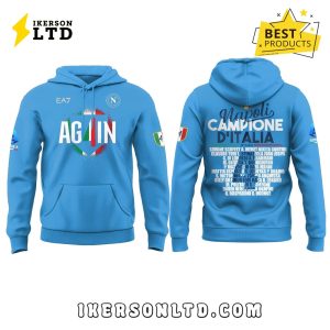SSC Napoli Campioni d’Italia Blue Hoodie, Long Pants