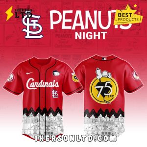 St. Louis Cardinals x Peanuts Night Baseball Jersey 2025