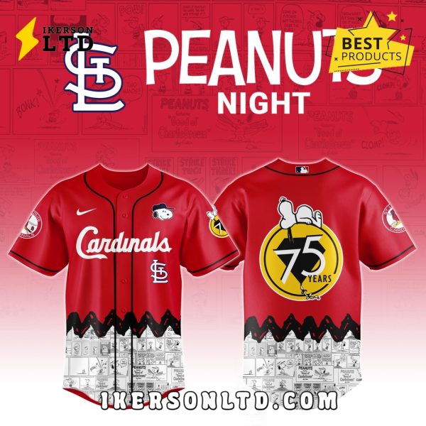 St. Louis Cardinals x Peanuts Night Baseball Jersey 2025