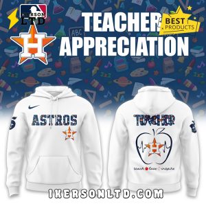 Teacher x Houston Astros Night White Hoodie