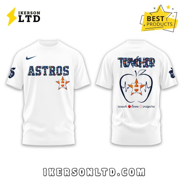 Teacher x Houston Astros Night White Hoodie