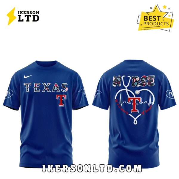 Texas Rangers 2025 Nurses Night Navy Hoodie