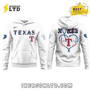 Texas Rangers 2025 Nurses Night White Hoodie, Long Pants