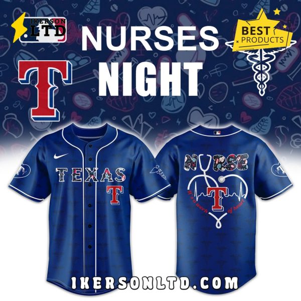 Texas Rangers 2025 Teacher Night Navy Baseball Jersey