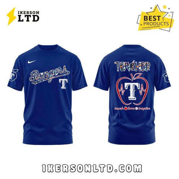 Texas Rangers 2025 Teacher Night Navy Hoodie