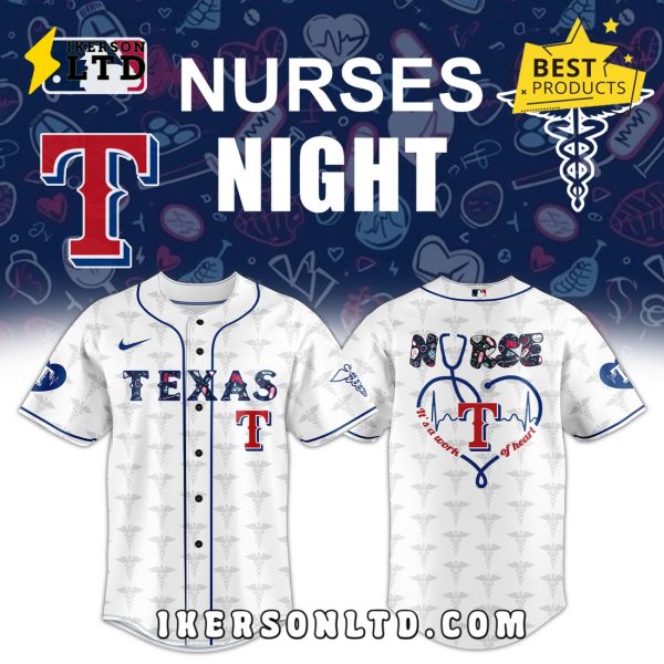 Texas Rangers 2025 Teacher Night White Baseball Jersey