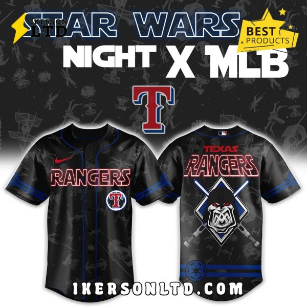 Texas Rangers MLB Star Wars Night Baseball Jersey