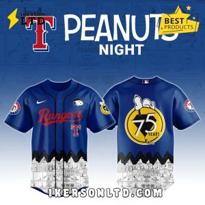 Texas Rangers x Peanuts Night Baseball Jersey 2025