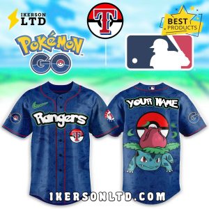 Texas Rangers x Pokemon Go Bulbasaur Baseball Jersey