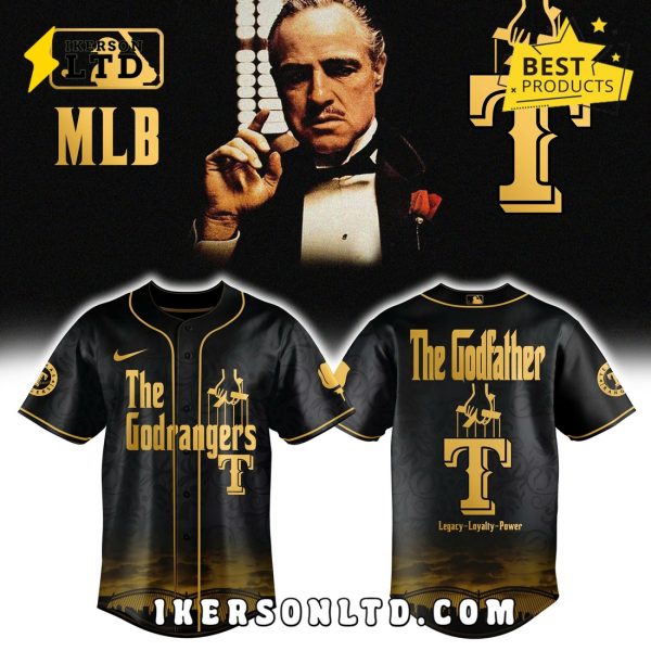 Texas Rangers x The Godfather Gold Baseball Jersey