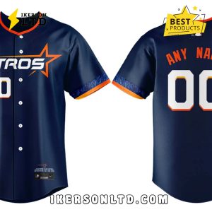 The Next Frontier Houston Astros City Connect Navy Baseball Jersey