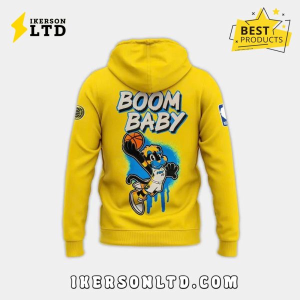 Indiana Pacers Boom Baby 2025 Yellow Hoodie