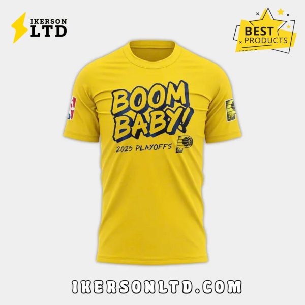 Indiana Pacers Boom Baby 2025 Yellow Hoodie