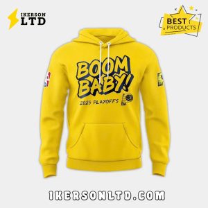 Indiana Pacers Boom Baby 2025 Yellow Hoodie, Long Pants