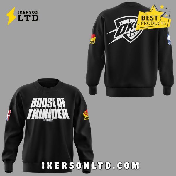 Limited Edition OKC House Of Thunder 2025 Black Zip Hoodie