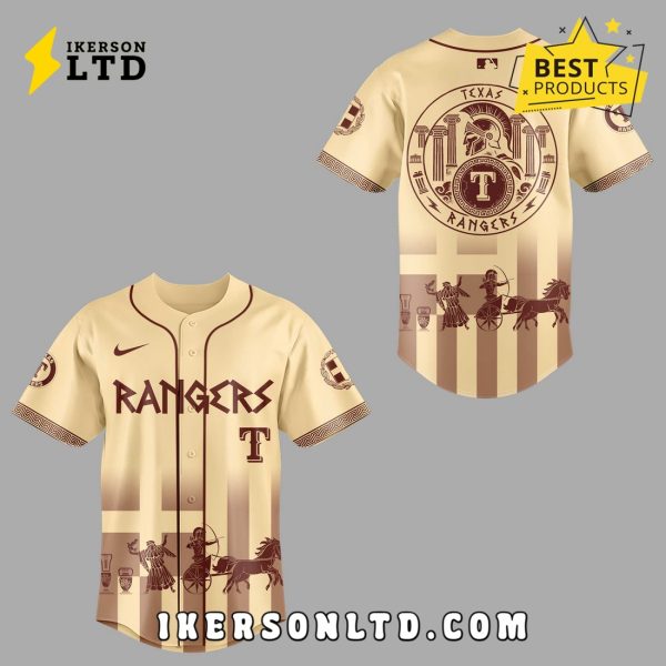 Limited Edition Rangers x Greek Heritage Night Baseball Jersey 2025