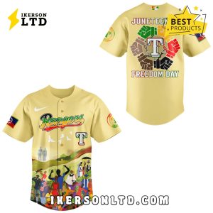 Limited Edition Rangers x Juneteenth Freedom Day Baseball Jersey