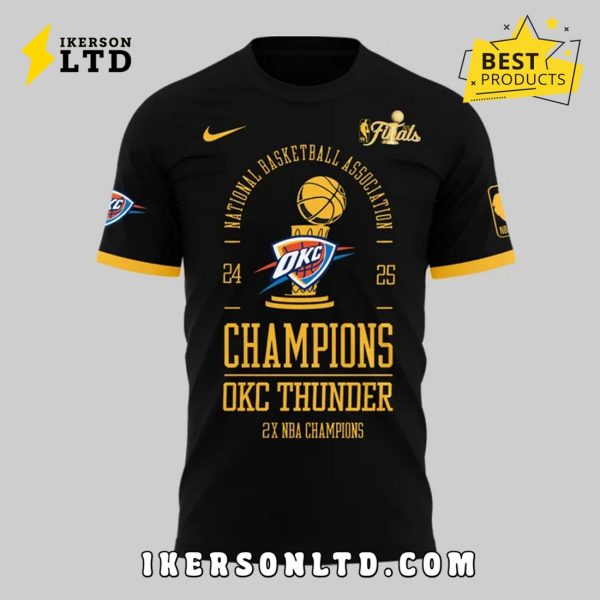 OKC Thunder 2X NBA Champions Black Shirt