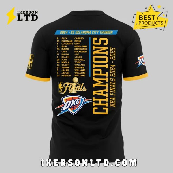 OKC Thunder 2X NBA Champions Black Shirt