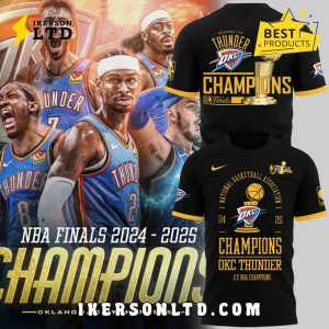 Oklahoma City Thunder 2X NBA Champions Shirt