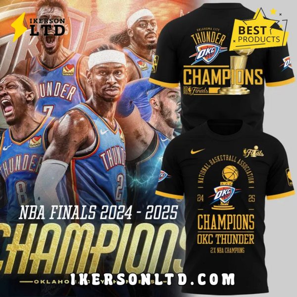 Oklahoma City Thunder 2X NBA Champions Shirt