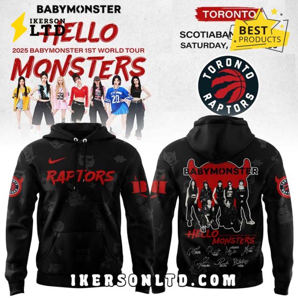 Babymonster 1st World Tour x Raptors Black Hoodie 2025