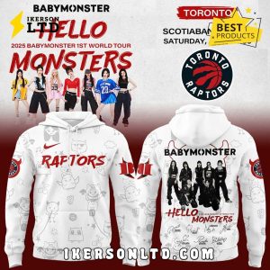 Babymonster 1st World Tour x Raptors White Hoodie, Long Pants
