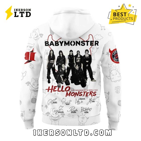 Babymonster 1st World Tour x Raptors White Hoodie, Long Pants